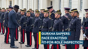 Gurkhas ready for ceremonial duties after passing inspection
