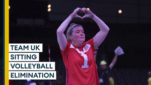 All smiles for Team UK despite sitting volleyball defeat