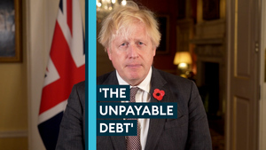 Boris Johnson's Remembrance video message honours military sacrifices