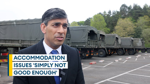 Housing is 'not good enough' admits Rishi Sunak during Paras visit