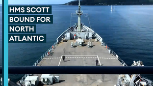 HMS Scott leaves Devonport for North Atlantic deployment