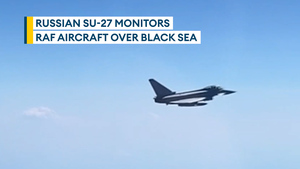 Russia releases footage of RAF aircraft being intercepted over Black Sea