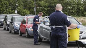 Coronavirus: HMS Prince Of Wales Sailors Run Hampshire Test Centres