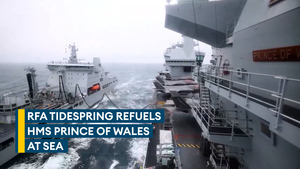 HMS Prince of Wales refuels during Exercise Strike Warrior