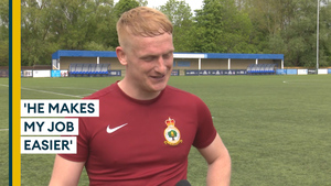 RAF Cosford captain reacts to Jake Gosling's cup-winning hat-trick