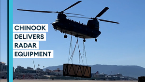 RAF Chinook delivers radar parts to top of Rock of Gibraltar