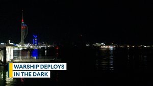 HMS Duncan slips moorings under cover of darkness for second phase of Op Firecrest