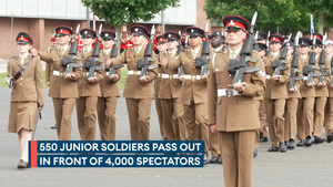 Junior soldiers pass out at AFC Harrogate in front of 4,000