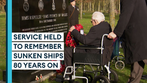Service marks 80 years since the sinking of HMS Prince of Wales and HMS Repulse