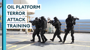 RAF train for terrorist incident on oil platform at sea