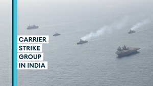 UK Carrier Strike Group exercises with Indian military