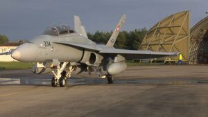 Swiss Air Force Practises Night Flying Skills At RAF Leeming