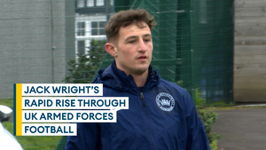 Navy star Jack Wright on his rapid rise through UK Armed Forces football