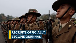 Gurkhas celebrate passing out at Catterick