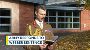 Army responds to Webber sentence