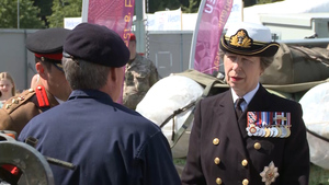 Princess Anne Meets Personnel At Armed Forces Day Military Village