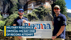 Amputee veterans begin world record attempt