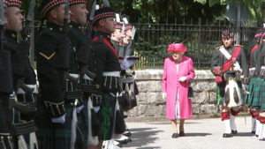 Troops And Shetland Pony Mascot Welcome Queen To Balmoral Castle With Guard Of Honour