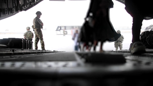 Afghan Civilians Board RAF Aircraft In Kabul For Evacuation