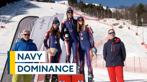 Royal Navy lock out podium positions in the Telemark Parallel Sprint