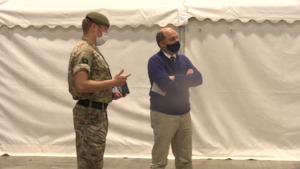 Defence Secretary Visits Personnel Conducting Liverpool COVID Test Pilot