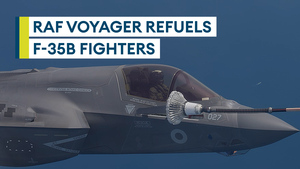 F-35Bs fuel up for the fight on Ex Bersama Lima