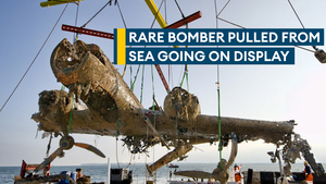 Wing of bomber that spent 72 years underwater going on display