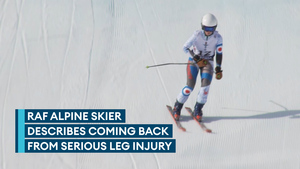RAF alpine skier overcomes injury to return to Inter Services