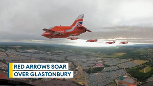 Red Arrows wow festival-goers at Glastonbury 
