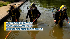 Army divers assess underwater infrastructure on Exercise Submerged Shield