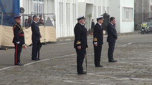 Gun Salute At HMNB Gibraltar Marks Prince Philip's Passing