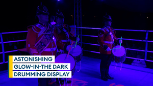 Spectacular drumming display in the ring closes Army boxing event