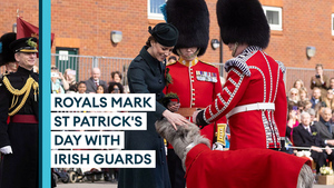 Duke and Duchess of Cambridge present Shamrocks to Irish Guards on St Patrick's Day