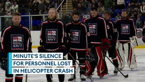 Forces ice hockey pays tribute to Navy crash victims