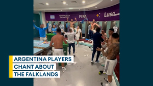 Argentina footballers filmed singing anti-English Falklands chant after beating Croatia in World Cup semi-final