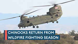 Job done: Chinooks head home as wildfire season ends