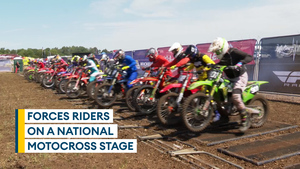 Military riders compete at British Motocross championships