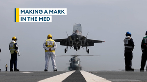 British and Italian task forces team up in the Med