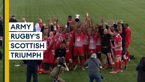 British Army rugby union team win Inter Services in Scotland