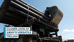 Minefields and anti-tank ditches no obstacle for the Trojan