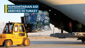 RAF delivers humanitarian aid to earthquake-hit Turkey