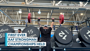 Who was the strongest at first ever RAF Strongman championships?