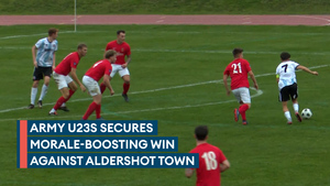 Army U23's Owen James scores penalty to secure win over Aldershot Town