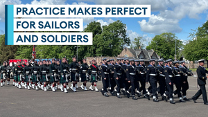 Sailors and soldiers prepare for Scottish coronation event