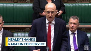 Defence Secretary John Healey thanks departing CDS 