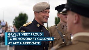 Bear Grylls inspects first passing out parade as Harrogate Honorary Colonel 