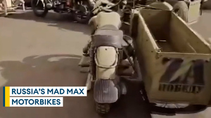Russians using Mad Max-style motorcycle combos in Ukraine