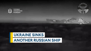 Watch: Ukrainian released footage shows moment drones sunk Russian amphibious assault ship