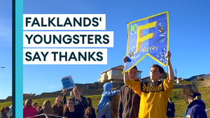 Children of the Falklands say thank you