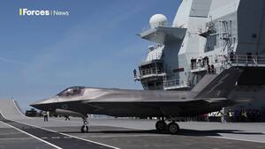 First F-35B Landing On HMS Prince Of Wales